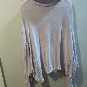 We The Free Soft Light Gray Turtleneck Pullover